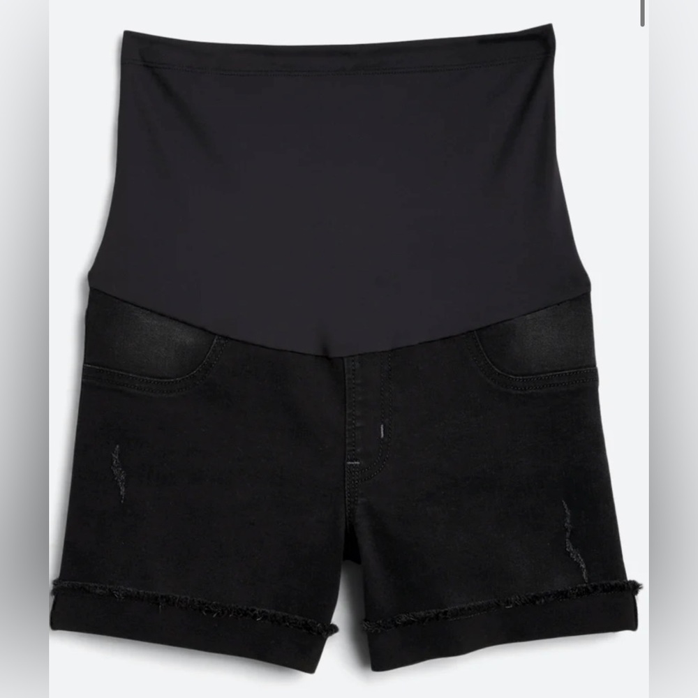 Just Black Maternity BLACK Denim Shorts - Size 6